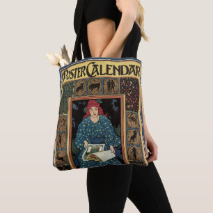 Bolsa Tote Arte Antiga Modernista, Mulher Lendo Livro de Astr