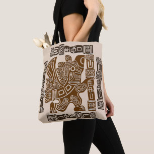 Bolsa Tote Arte Antiga Tribal do Guerreiro de Águia Asteca