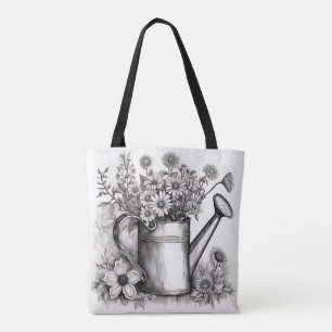 Bolsa Tote Arte branca, Primavera