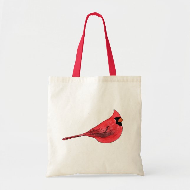 Bolsa Tote Arte cardinal da cor de água (Frente)