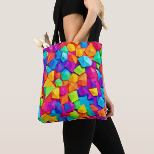 Bolsa Tote Arte Colorida Crystal Shapes