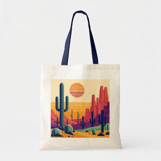 Bolsa Tote Arte colorida do deserto do sudoeste (Frente)