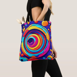 Bolsa Tote Arte colorida do vórtex cósmico da Nebula