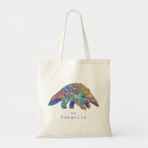 Bolsa Tote Arte Colorida Pangolin Ameaçada aos Direitos dos A