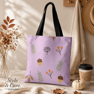 Bolsa Tote Arte com Padrão de Folhas do Outono