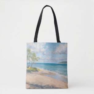 Bolsa Tote Arte Costeira Brisa Impressão de Praia