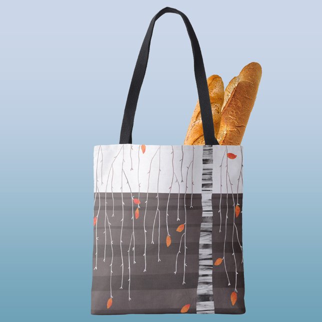 Bolsa Tote Arte da Árvore de Paisagem de Inverno (Winter landscape art tote bag)