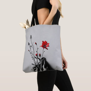 Bolsa Tote Arte da Cinza Vermelha