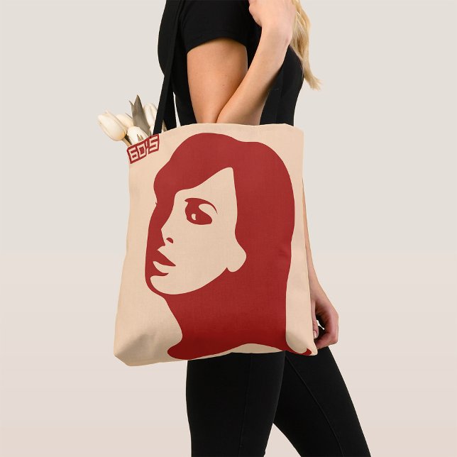 Bolsa Tote Arte da Ilustração Mundialista da Mulher Retroativ (Criador carregado)