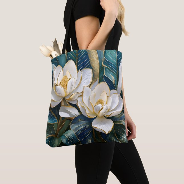 Bolsa Tote Arte da Magnolia Meridional (Close Up)