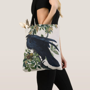 Bolsa Tote Arte da Natureza de Pássaros do Corvo de Audubon V