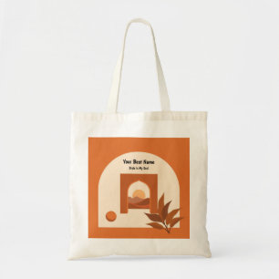 Bolsa Tote Arte da Natureza Geométrica Boêmia do Pôr do Sol