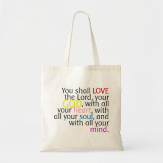 Bolsa Tote Arte da palavra - ame o deus com alma da mente do