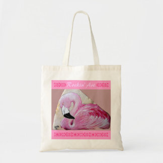 Bolsa Tote Arte da rocha do flamingo