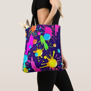 Bolsa Tote Arte de abertura de cores neon