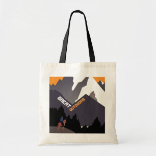 Bolsa Tote Arte de anúncio de viagem retrô do Grande Ar Livre