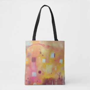 Bolsa Tote Arte de Aquarela Abstrato Moderna