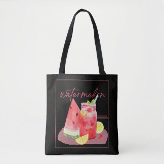 Bolsa Tote Arte de Aquarela de Limonada de Melancia