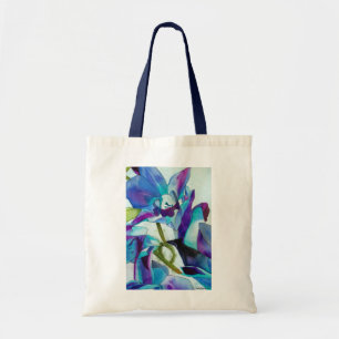 Bolsa Tote Arte de aquarela de orquídea Singapura roxa