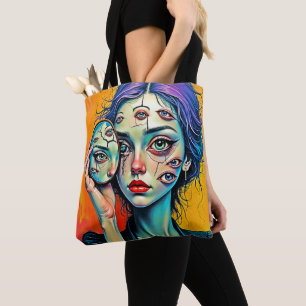 Bolsa Tote Arte de Autoreflexão Destruída