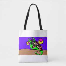 Bolsa Tote Arte de axolote rosa