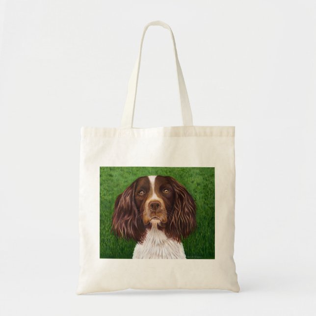 Bolsa Tote Arte de Cachorro Espanhol Inglês - Major (Frente)