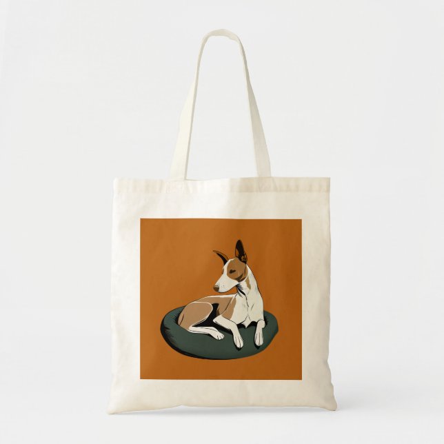 Bolsa Tote Arte de Cachorro Moderna Simples Tendência  (Frente)