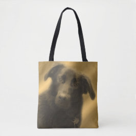 Bolsa Tote Arte de Cachorro Negro Labrador Retriever