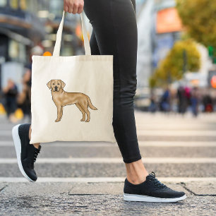 Bolsa Tote Arte de Cão Amarelo Labrador Retriever Adorável