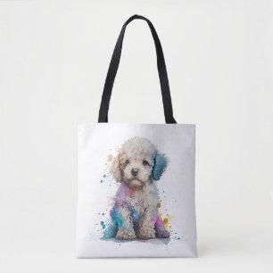 Bolsa Tote Arte De Cãozinho De Cãozinho