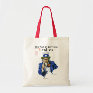 Bolsa Tote Arte de capa de revista patriótica vintage do Tio