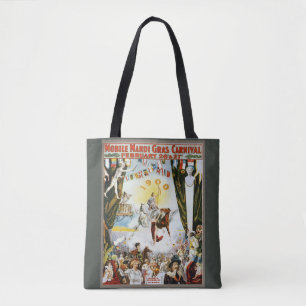 Bolsa Tote Arte de Cartaz de Carnaval do Mardi Gras Móvel Vin