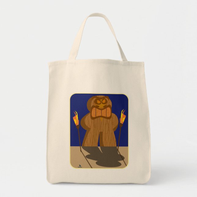 Bolsa Tote Arte de Cartoon Piece para Jogo Giant Tiki (Frente)