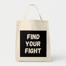 Bolsa Tote Arte de Citação Motivacional Encontre Sua Luta