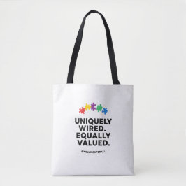 Bolsa Tote Arte de Conscientização Marcadamente Singular e Ig