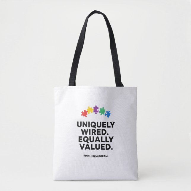 Bolsa Tote Arte de Conscientização Marcadamente Singular e Ig (Frente)