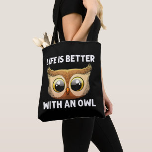 Bolsa Tote Arte de Coruja Legal Para Homens Mulheres Ave Notu