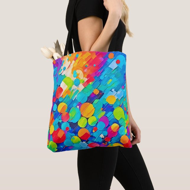 Bolsa Tote Arte de Dança do Círculo Vibrante (Close Up)