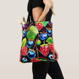 Bolsa Tote Arte de Delícia de Frutas Vermelhas