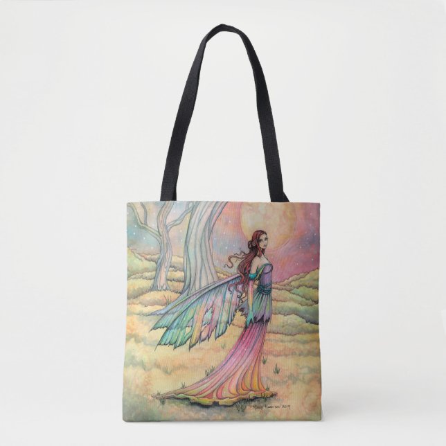 Bolsa Tote Arte de Fantasia da Fada do Crepúsculo Estrelado p (Frente)