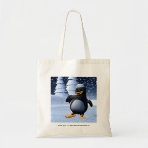 Bolsa Tote Arte de Férias de Inverno Adorável de Pinguim Mari