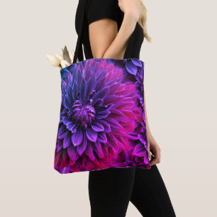 Bolsa Tote Arte de Flor de Fractal Vibrante