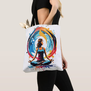 Bolsa Tote Arte de Fluxo de Energia de Meditação Serena