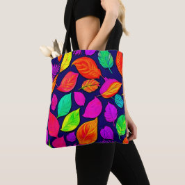 Bolsa Tote Arte de folhas de outono coloridas