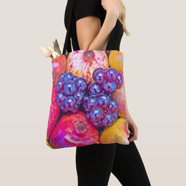 Bolsa Tote Arte de fruta estática (Close Up)