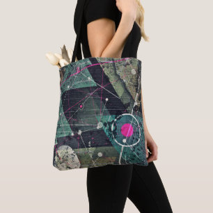 Bolsa Tote Arte de Grafite Digital Abstrata Legal Geométrica