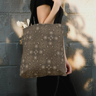 Bolsa Tote Arte de hexa-Ouro Sepia ursidae