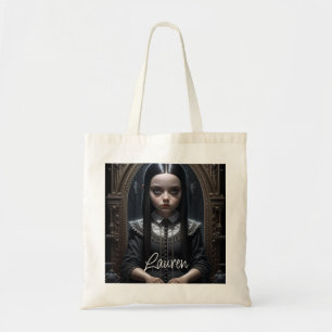 Bolsa Tote Arte de IA de Halloween de menina gótica personali