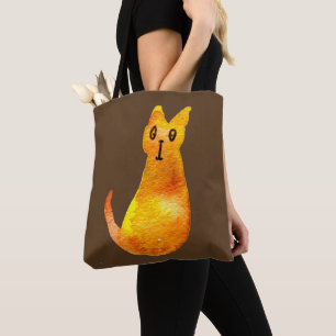 Bolsa Tote Arte de ilustração de aquarela gengibre