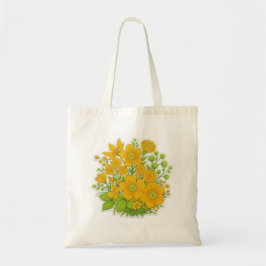 Bolsa Tote arte de impressão de design floral